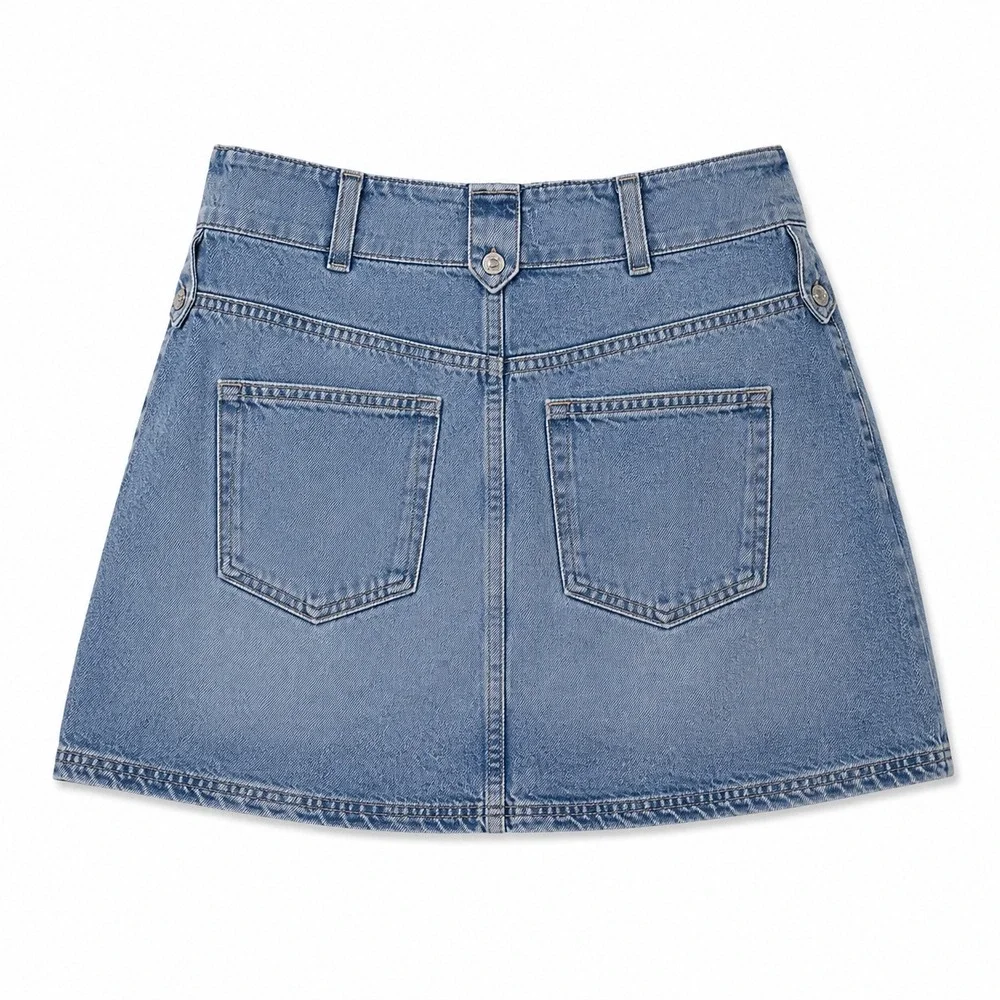 Free People We The Free Denim Mini Skirt Womens 29 Blue Jean Boho Chic‎